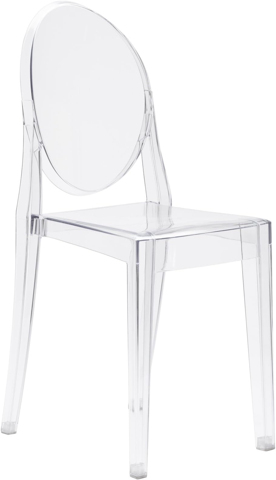 Poly and Bark Ghost Style Dining Side Chair, Clear