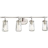 Minka Lavery 2304-84 Poleis Vanity Bath Light, 4-Light, 240 Total Watts, 32-in H x 9-in W, Brushed Nickel