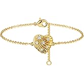 VACRONA Gold Tiny Beaded Bracelet 14K Gold Plated Chain Bracelets for Women Dainty Handmade Bracelet Adjustable Chain Jewelry Gifts