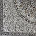 Block Print Tablecloth for Square Tables Cotton Vegetable Dye Floral 60 x 60 inches Square Green