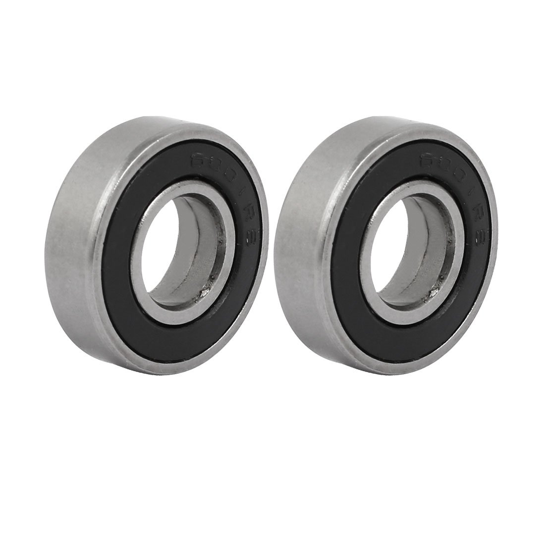 Sourcingmap Machine 6001-2RS Sealing Rubber Groove Ball Wheel Bearing 28mm X 12mm X 8mm 2pcs
