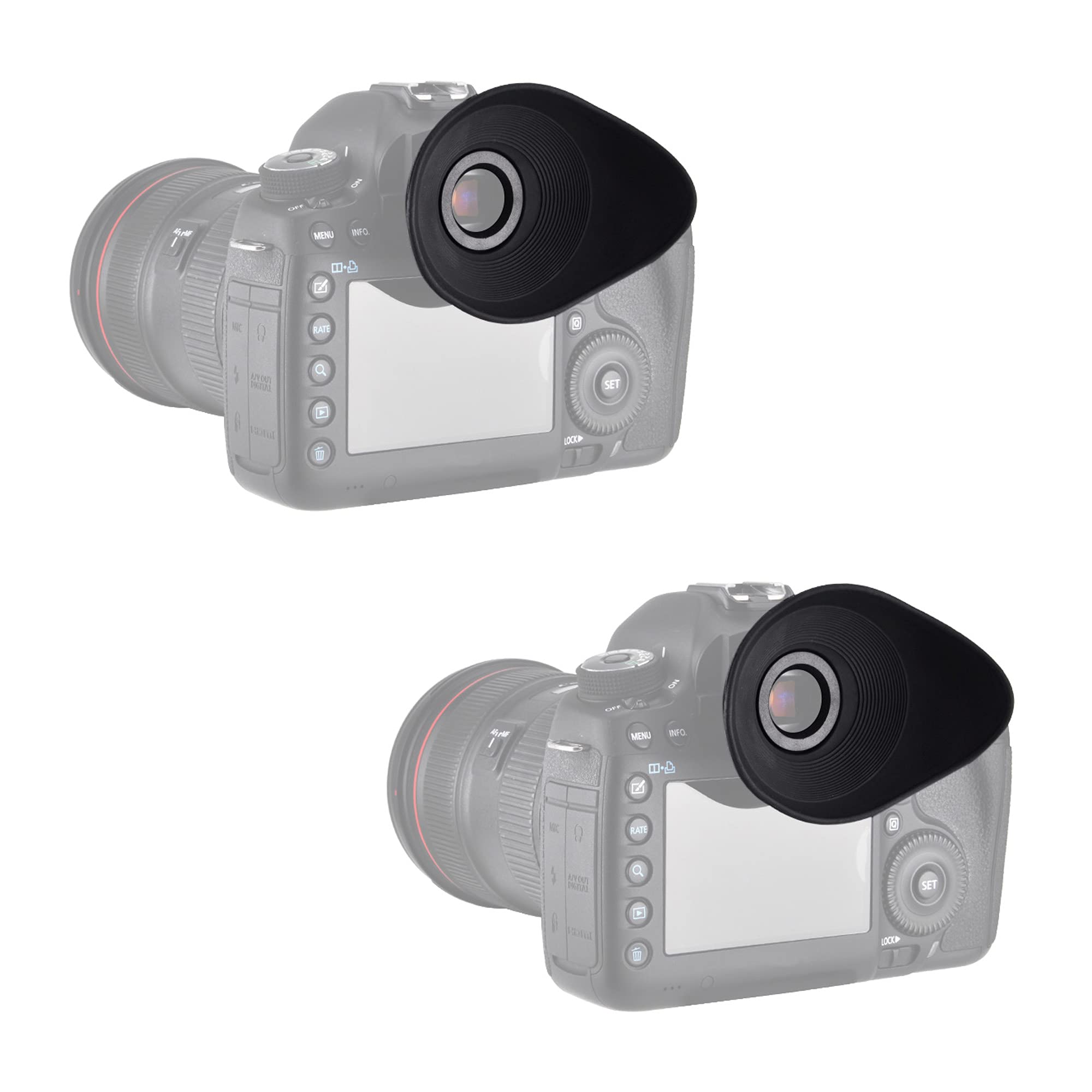 (Twin Pack) PROfezzion Soft Large Eyepiece Viewfinder for Canon EOS 1DX, 1DX II, 1Ds III, 5Ds, 5Ds R, 5D III, 5D IV, 7D II etc. Camera Replaces Canon Eg. Eyecup