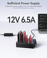 ORICO 40TB 4 Bay USB 3.0 External HDD SSD Docking Station Cloner Tool-Free view 5