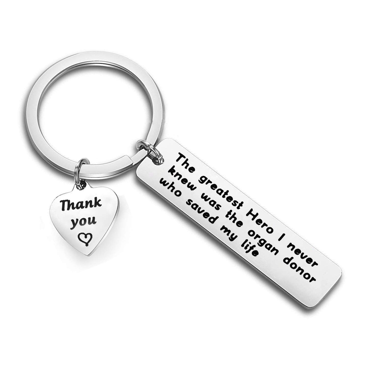 Zuo Bao Organ Donor Gift Organ Donation Awareness Kidney Donor Thank You Gift The Greatest Hero I Never Knew Was The Organ Donor Who Saved My Life Keychain Donor Appreciation (Greatest Hero K)