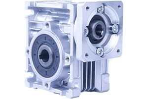 HEECHOO Worm Gear Gearbox NMRV-030 Speed Reducer Ratio 80:1 for Stepper Motor