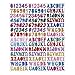 Bememo 6 Sheets Glitter Foam Stickers Alphabet Letter Stickers Number Stickers Self Adhesive Stickers for Art DIY Decoration, 7 Colors Random, 248 Pieces Totally