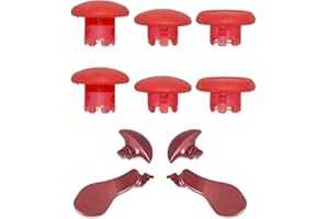 E-MODS GAMING Thumbsticks Paddles Trigger Buttons Replacement for PS5 Edge Controller - Thumb Sticks Back Buttons Accessories for PS5 Edge Controller (10IN1-Red)