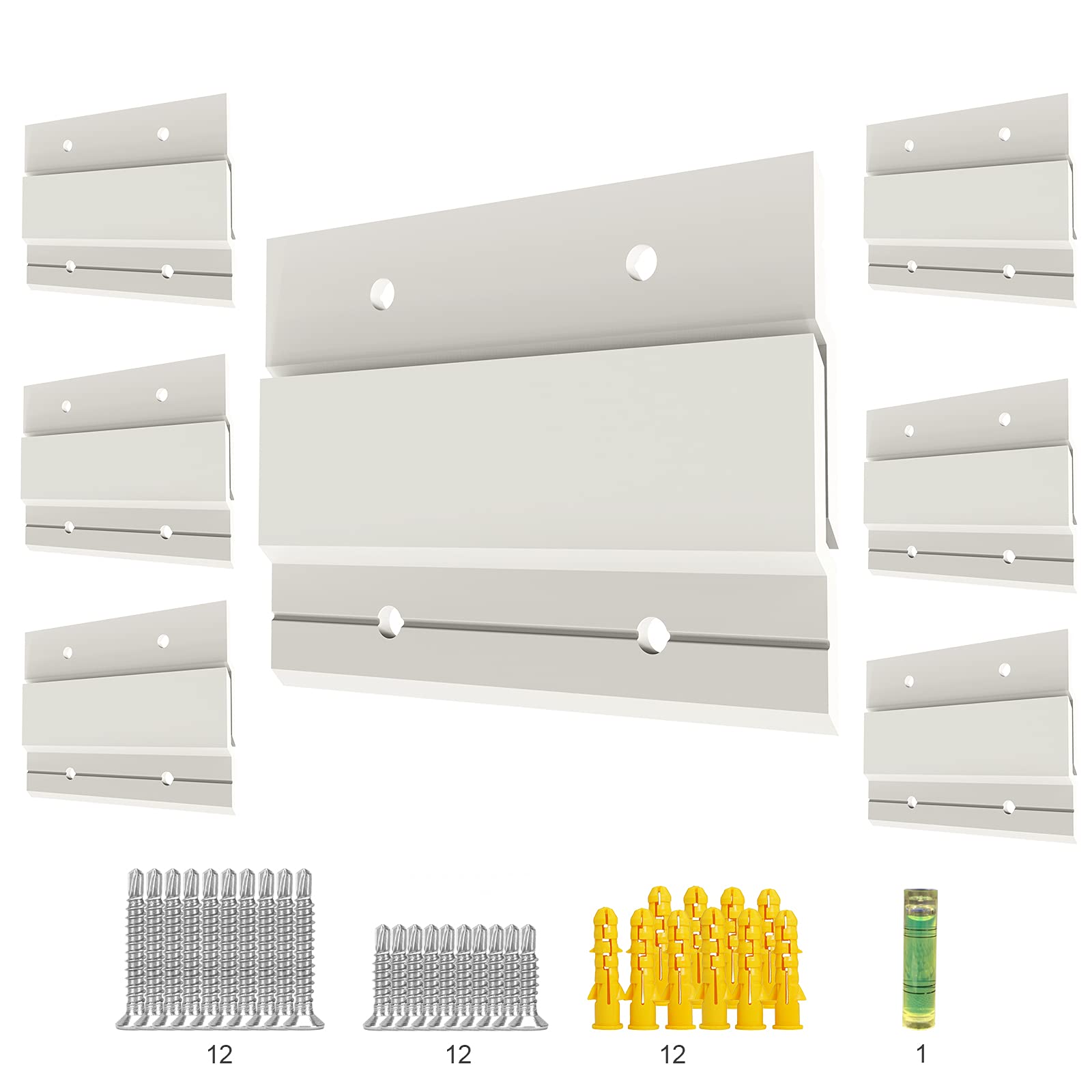 Z-Clamps, Used to Hang French Splint Picture Hanger Hardware kit, wall Bracket Interlocking wall Bracket Hardware kit, Used to Hang Mirrors, Panels, Shelves, headboards, Art Frames. (4" 6Pairs)