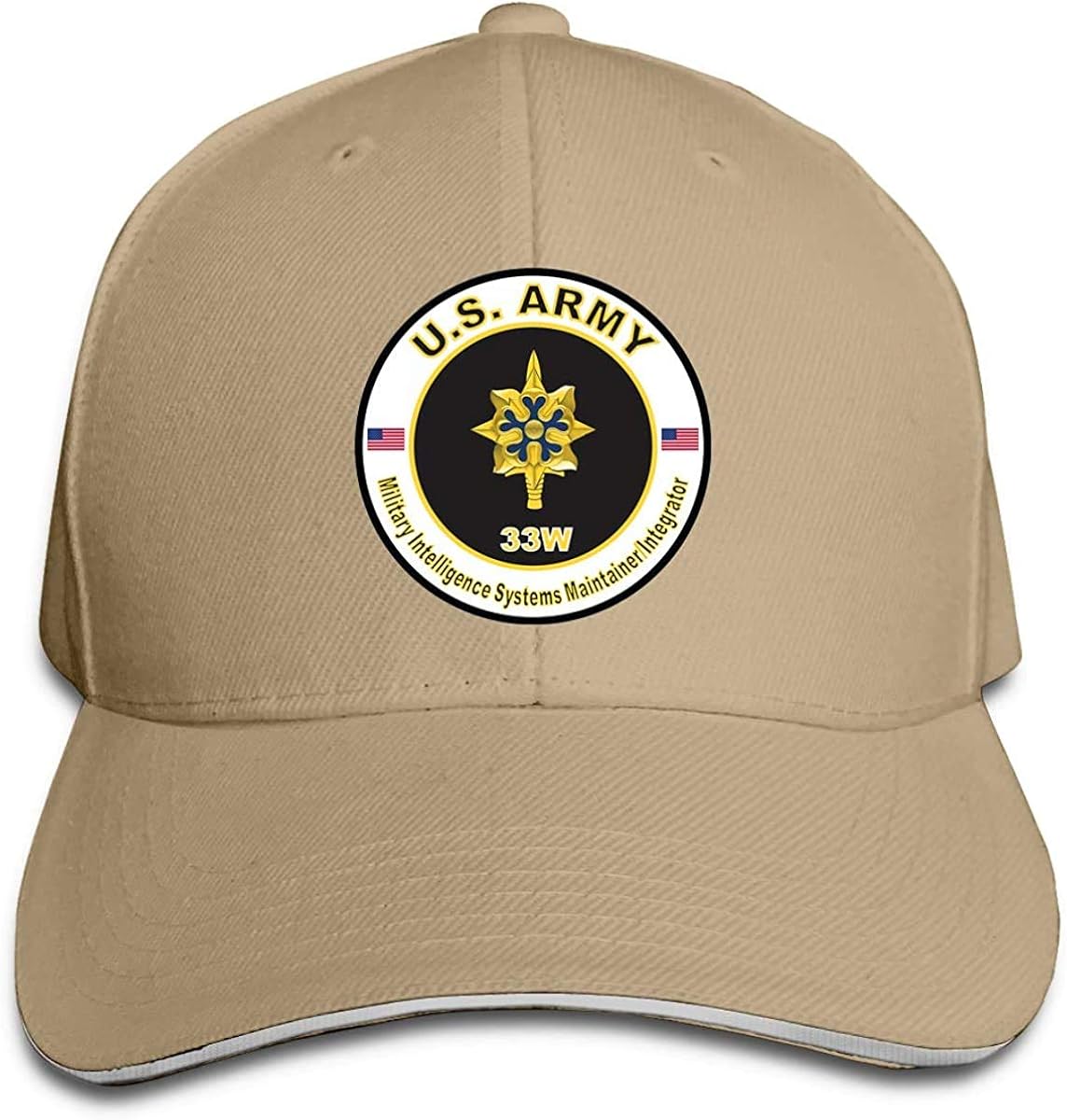 "N/A" US Army MOS 33W Military Intelligence Baseball Caps Sandwich Caps