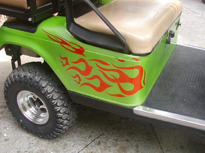 Golf Cart Flames 2 Graphic set Handmade