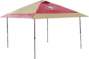 Logo Brands NFL 12x12 Solo Up Canopy - 144 Square Feet of Shade – One-Person Easy Setup, UV-50 Protection, Rolling Storage Bag – Perfect Tent for Tailgates and Outdoor Events