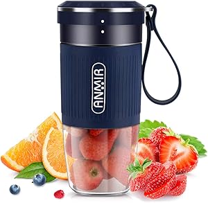 INTSUN Portable Blender, Cordless Personal Mini Blender USB Rechargeable Travel Blender for Shakes and Smoothies, Juicer Mixer Cup, For Home Outdoors Office Travel, Waterproof, BPA Free, 300ml