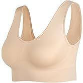 JEMINAY Women's Wireless Sleep Bras Unpadded Seamless Comfort Bras Throw-on Wirefree Bralettes 3 Pack