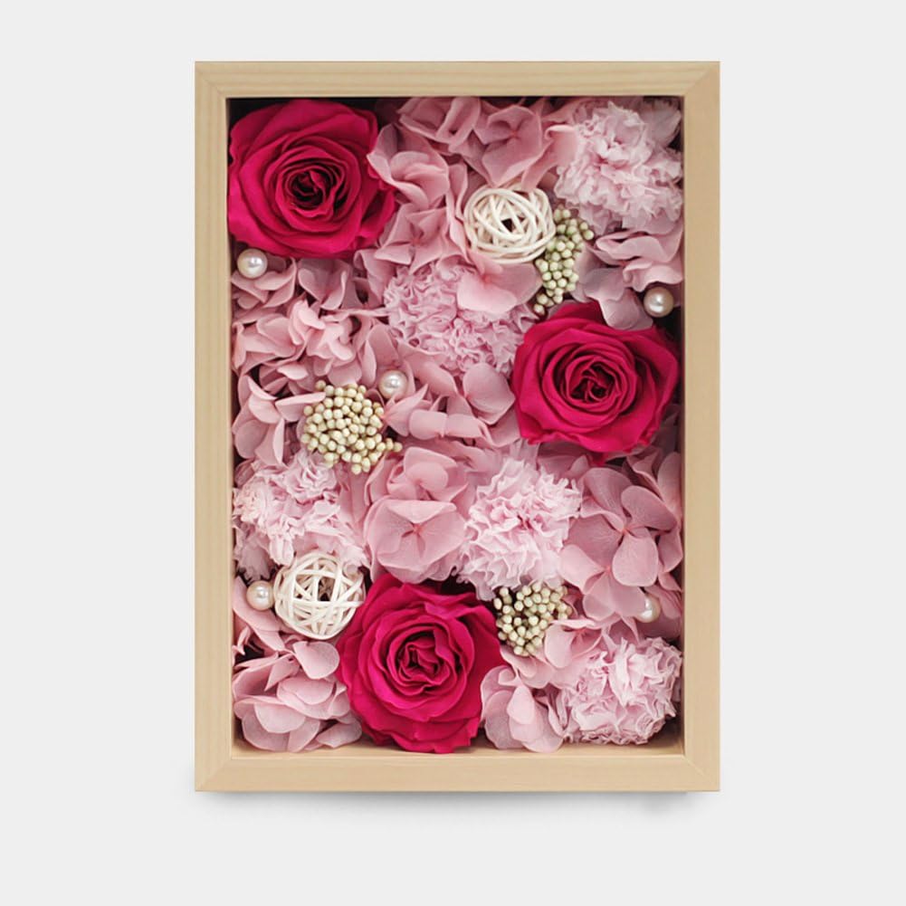 Imported Live Roses In Glass Mask Transparent Gift Box/Flowers Flower Box/ Minimalist Lovers Bracelet-B