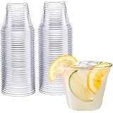 [100 Pack - 9 oz.] Clear PET Plastic Cups