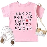 Toddler Valentines Day Shirt for Boys Girls: Valentine Heart Graphic Tshirts Kids Valentine's Day Outfit Love Heart Tee
