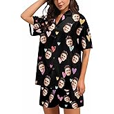 M YESCUSTOM Custom Pajamas With Faces - Personalized Pajama for Women W/Photos, Funny Faces Pjs Sleepwear Gifts for Her