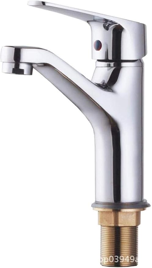 Grifo de baño todo cobre de un solo orificio grifo de lavabo plano