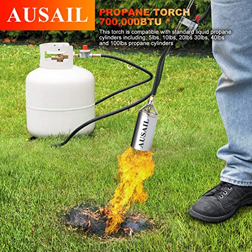 AUSAIL Weed Torch Propane Burner,Blow Torch,Heavy Duty,High Output
