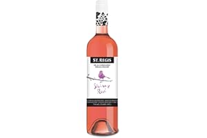 ST. REGIS De-Alcoholized Shiraz Ros� Wine Bottle 25.4 Fl Oz (1 Pack) - Low Calorie & Low Sugar Raspberry Pink Non-Alcoholic Wine - Fruity Rich Flavor Wine from North of Spain Vineyards