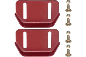KOOTANS 1pair 784-5580 Snow Thrower Slide Plate Shoes Heavy Duty Metal Snow Blower Slide Skids Replace for MTD 784-5580-0637 Cub Cadet Yardman Troy Bilt Craftsman, for Stens 780-420 (Red)