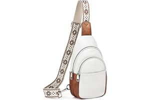 CHOLISS Small Sling Bag for Women Leather Crossbody Fanny Packs Chest Bag for Women