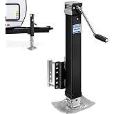 Kohree 8000 lbs Manual Trailer Jack, Heavy Duty, Adjustable Drop Leg | Side Mount RV Tongue Jack, Bolt on, Ergonomic Handle, for Yacht, Boat, Horse, Utility Trailers