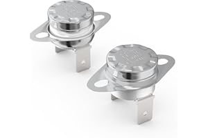 ‌Awozkcd UL/CUL KSD301 125V 16A Overload Thermostat, NC Normally Closed Thermal Protection Switch, Off 150°C/302°F On 130°C/266°F Thermo Snap Disc Auto Reset Microwave Thermal Fuse(2-Pack)
