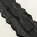Women's Fux Leather Lace Wide Bowknot Buckle Bow Waist Belts Waistband (Black)
