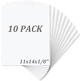 Mat Board Center, Pack of 10 Acid-Free Foam Boards, 11x14 inch White Foam Boards, 1/8" Thick