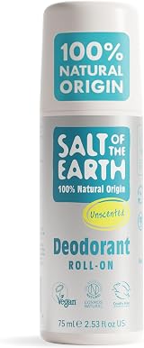Salt Of The Earth Natural Deodorant Roll On 75ml Unscented COSMOS Vegan view 1