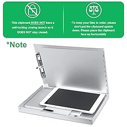 Sunnyclip Aluminum Clipboard with Storage
