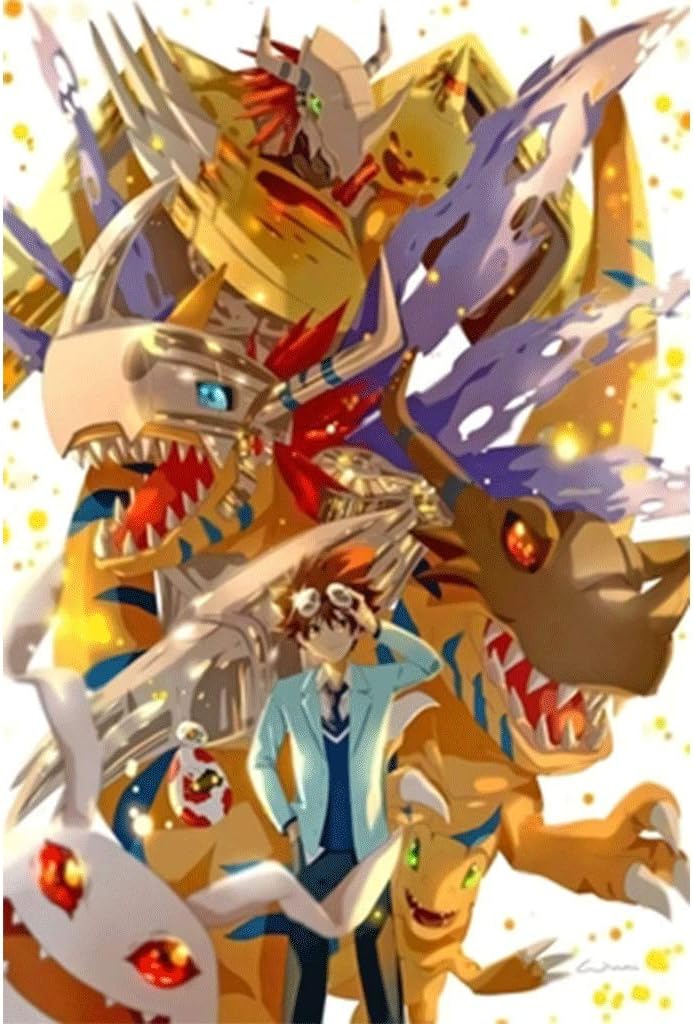 HIGQ IQ Child Intelligence Toy Cartoon Anime Digimon Jigsaw Puzzle, Creative Birthday Gift, Boxed Wood Puzzles Toys Game 0111 (Color : E, Size : 1500pc)