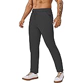AbleTree Fleece Lined Sweatpants 27 Inch Inseam Atheltic Joggers Workout Pants for Short Men with Zip Pocket