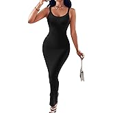FANDEE Women Summer Long Dress Casual Slip Slim Sleeveless Bodycon Maxi Dresses