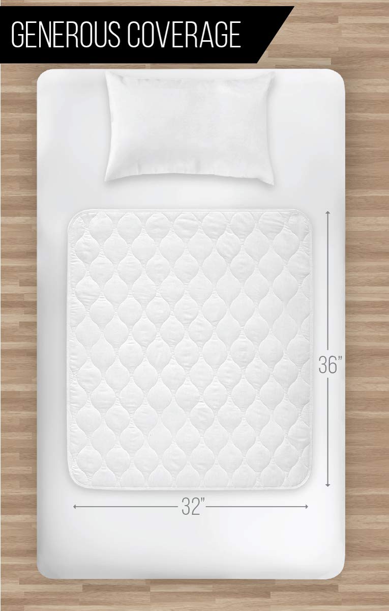 GORILLA GRIP Slip-Resistant Leak Proof Mattress Pad Protector, 36x32 Inches, Absorbs 8 Cups, Oeko Tex Certified, Hospital Grade Washable Bed Wetting Incontinence Cover, Pads for Kids, Elderly, 4 Pack : Baby