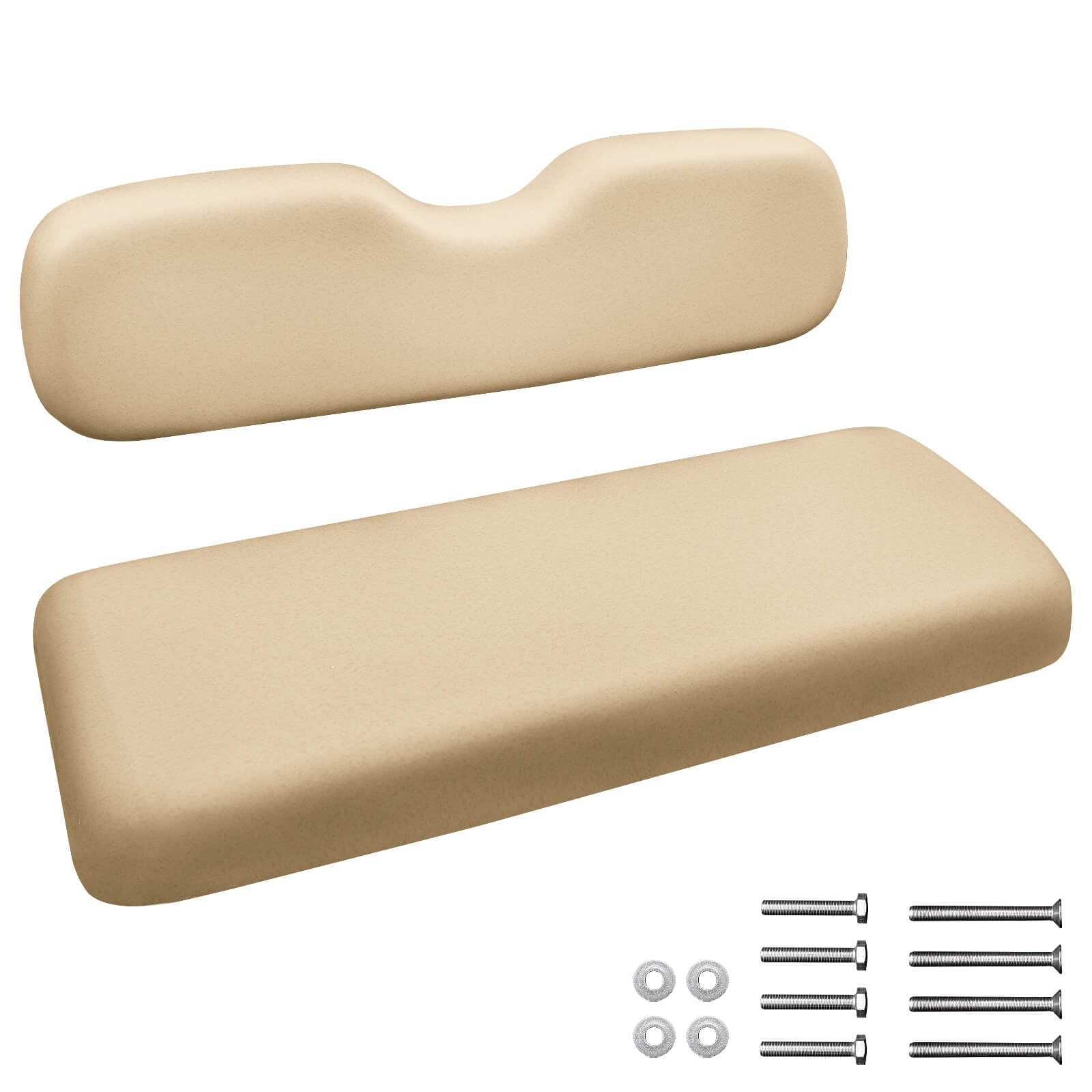 Photo 1 of WEKANI Universal Golf Cart Replacement Rear Seat for EZGO/Club Car/Yamaha Golf Cart Seats, Including Seat Cushion and Backrest Pad,Fit Flip Rear Seats,Buff