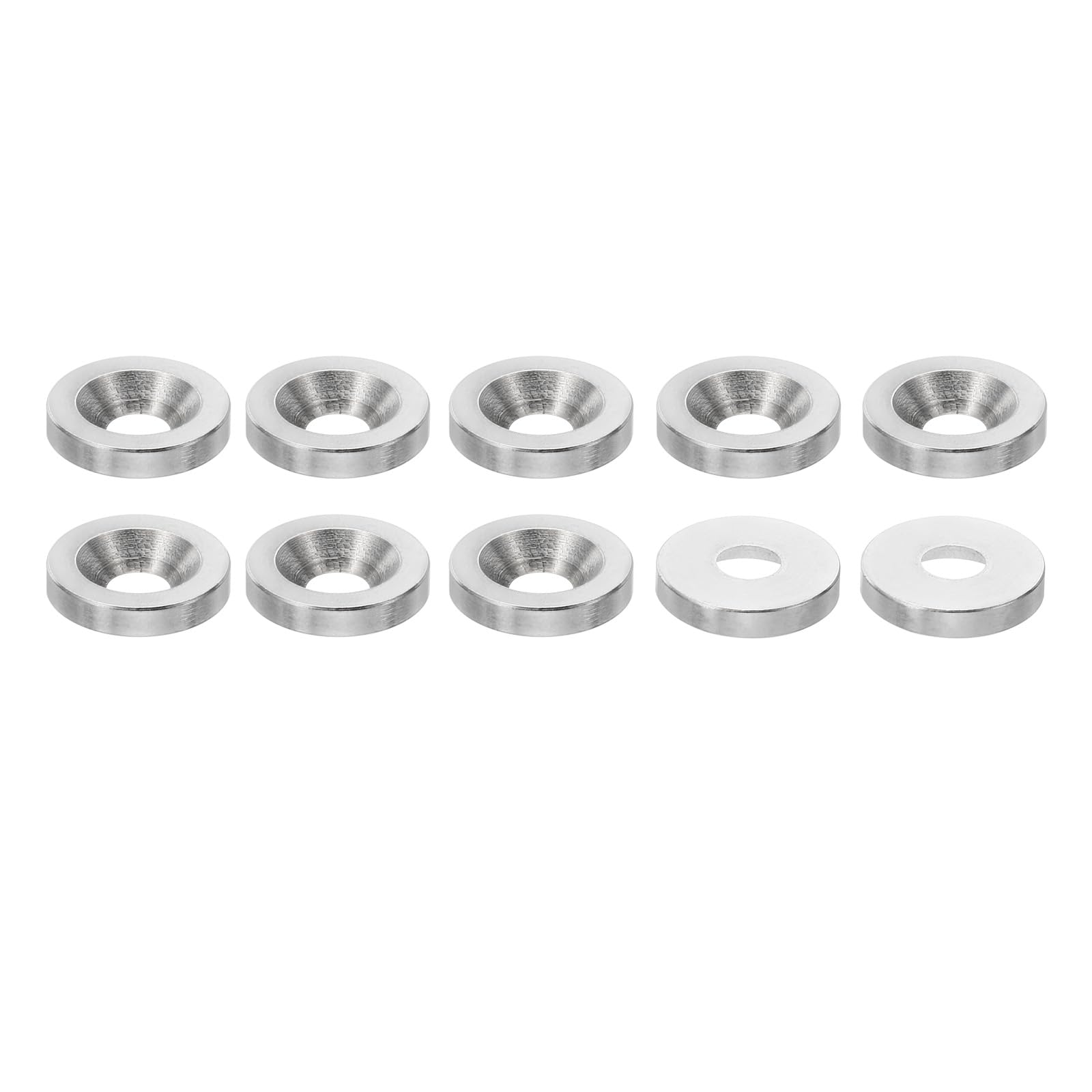 PATIKIL M5 Finish Countersunk Washer, 10pcs 16mm Dia. 3mm Tall Solid 304 Stainless Steel CNC Finish Cup Washer Flat Screw Head Gasket for Construction — image 1