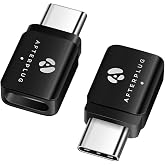 Afterplug USB-C Male-to-Female Extender, 80Gbps Data, 240W Charging, 2-Pack | Supports 8K@60Hz Video, USB4 &amp; Thunderbolt 3/4/5; Case-Friendly Design for iPhone 15-17, MacBook, USB-C iPad &amp; More