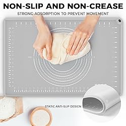 Silicone Baking Mat 32" x 24", Extra Thick Dough