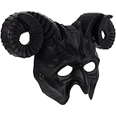 Abaodam Ox Horn Mask Horns Masquerade Mask Animal Half Face for Festival Party Halloween Costume Cosplay