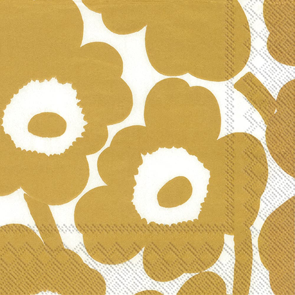 Boston International Gold White Unikko Lunch Napkins, 1 EA