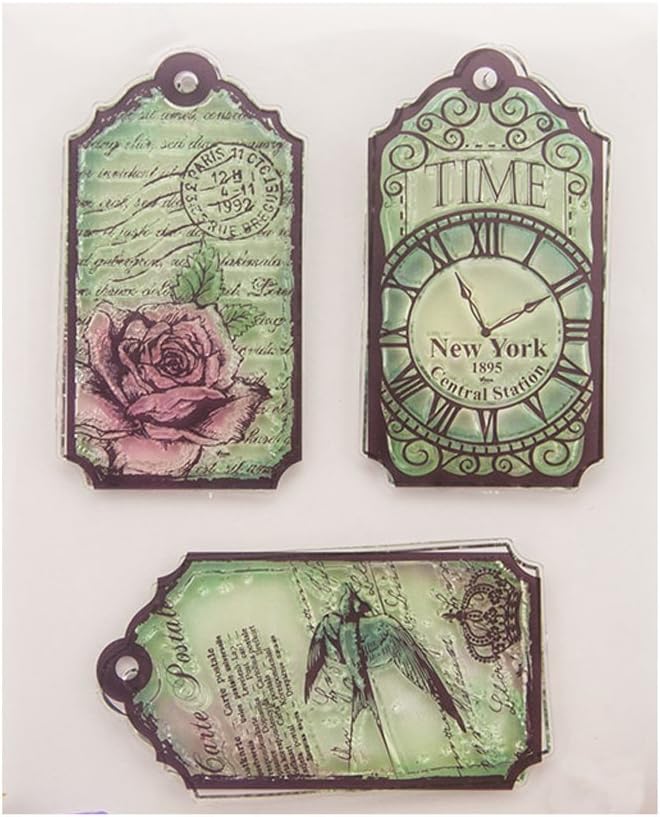 TShopm Time Clear Stamp for Scrapbooking Transparent Silicone DIY Photo Album Decor