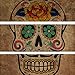 Canvas Wall Art Sugar Skull Vintage Abstract Canvas Picture Day of The Dead Contemporary Art Design Framed Modern Mexican Artwork for Living Room Bedroom Office Home Wall Decor 12