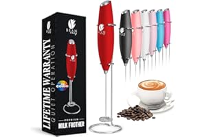 Bean Envy Milk Frother, Coffee Stirrers, Frother Wand, Milk Frother Handheld, Frother with stand, Hand Blender for Coffee, La