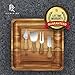 Cheese Board and Knife Set | 100% Teak (NO CHEAP BAMBOO) | Large (13x13x1.5) | Charcuterie Board | Cheese Platter | Cheese Plate | Cheese Tray      