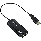 iBUFFALO USBオーディオ変換ケーブル(USB A to 3.5mmステレオミニプラグ) Mac PS3でステレオミニプラグ接続のヘッドセットが使える ブラック BSHSAU01BK