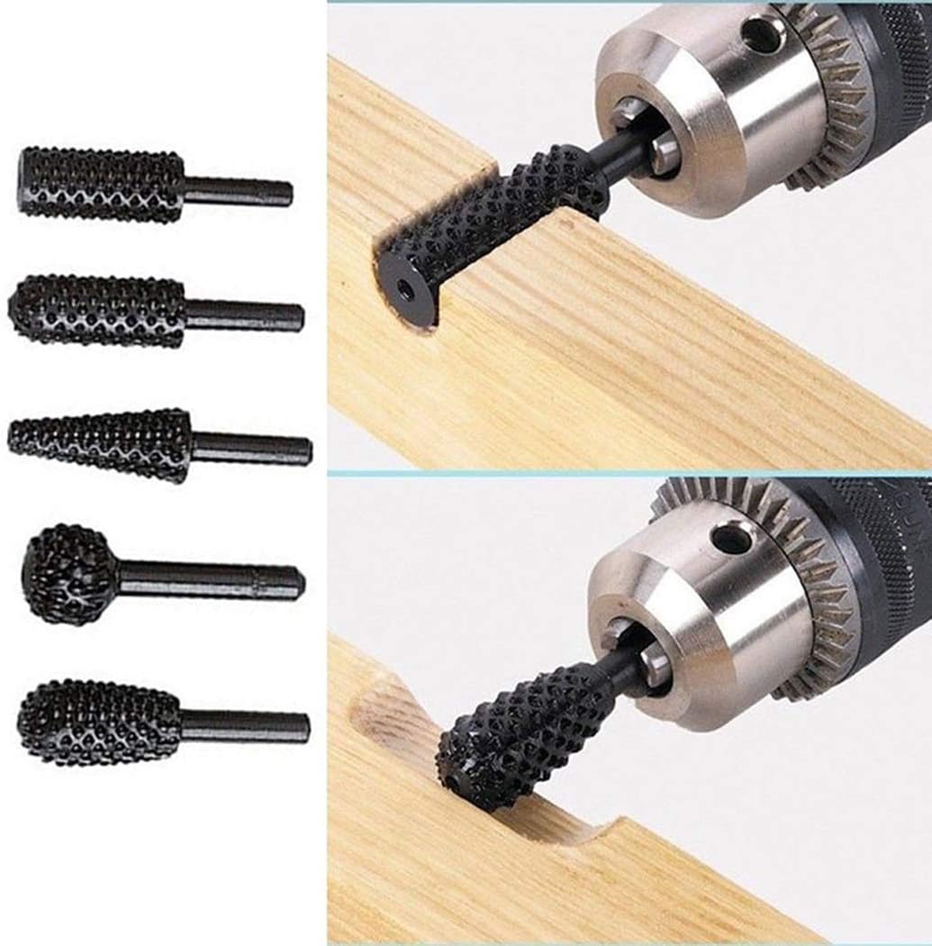 1/4" 6mm Rotary Burr Set Power Tools Wood Grinding Engraving Carving