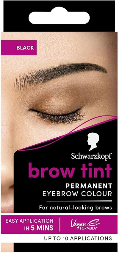 Schwarzkopf Brow Tint Black 1-1 Eyebrow Color Dye Grey Coverage Long Lasting