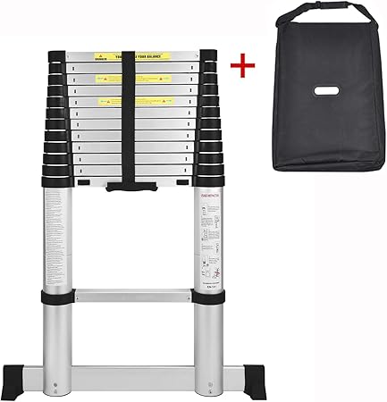 Aodi Aluminum Telescoping Ladder With Stabilizer Bar Telescopic